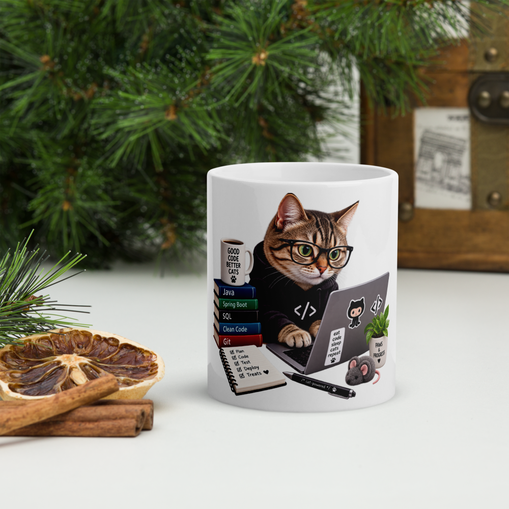 Engineer cat mug · White / 11 oz
