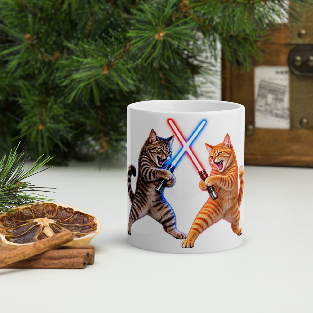 Cat Wars Mug · White / 11 oz
