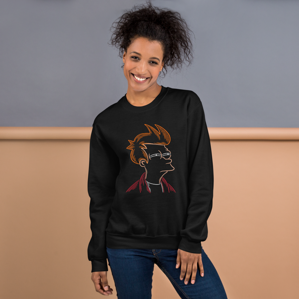 Suspicious Fry Unisex Sweatshirt · Unisex / Black / S