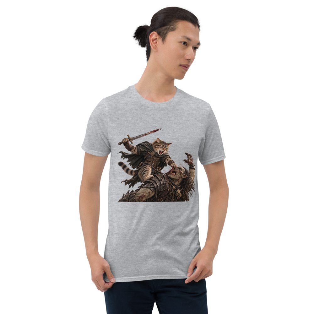 Cat vs Orc T-Shirt · Unisex / Sport Grey / S