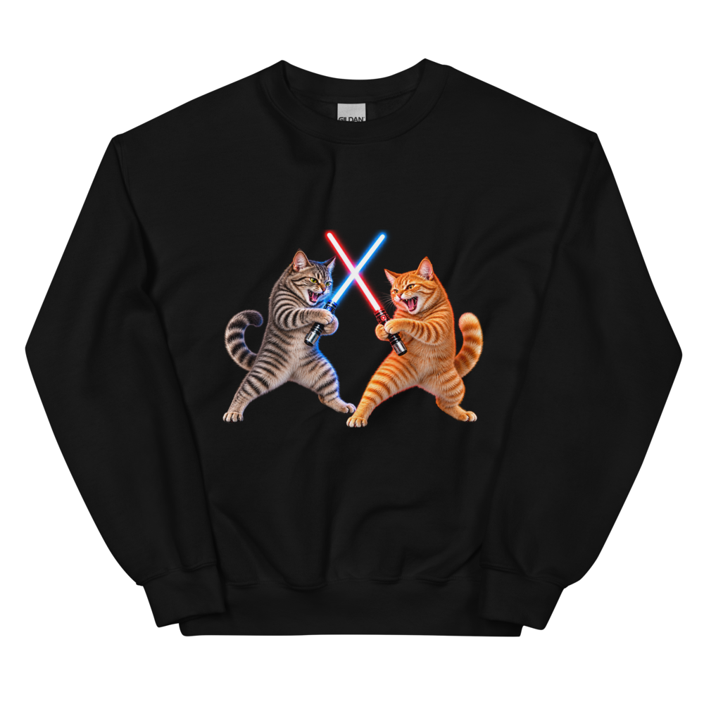 Cat wars Sweatshirt · Unisex / Black / S