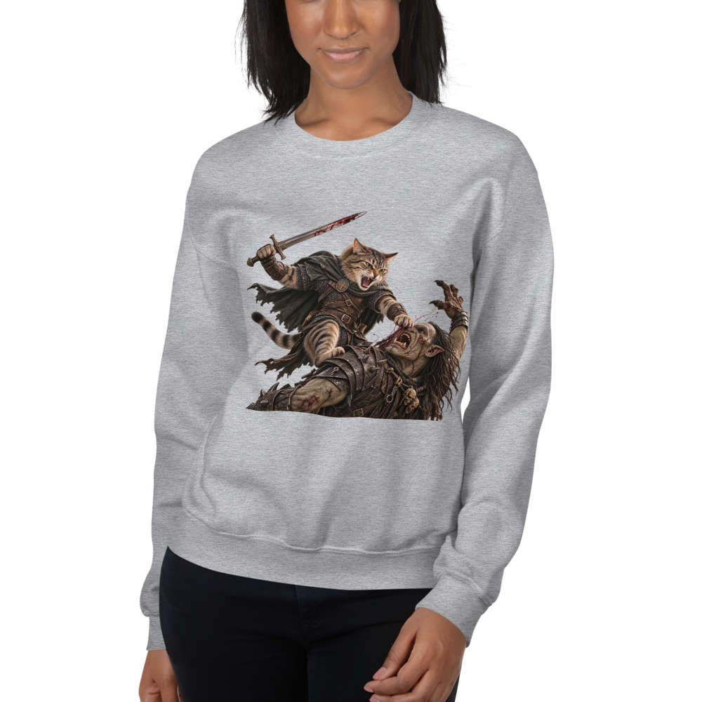 Cat vs Orc Sweatshirt · Unisex / Sport Grey / S