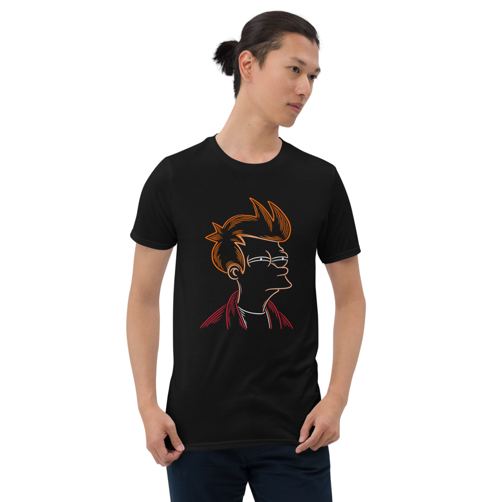 Fry Suspicious Short-Sleeve Unisex T-Shirt · Unisex / Black / S