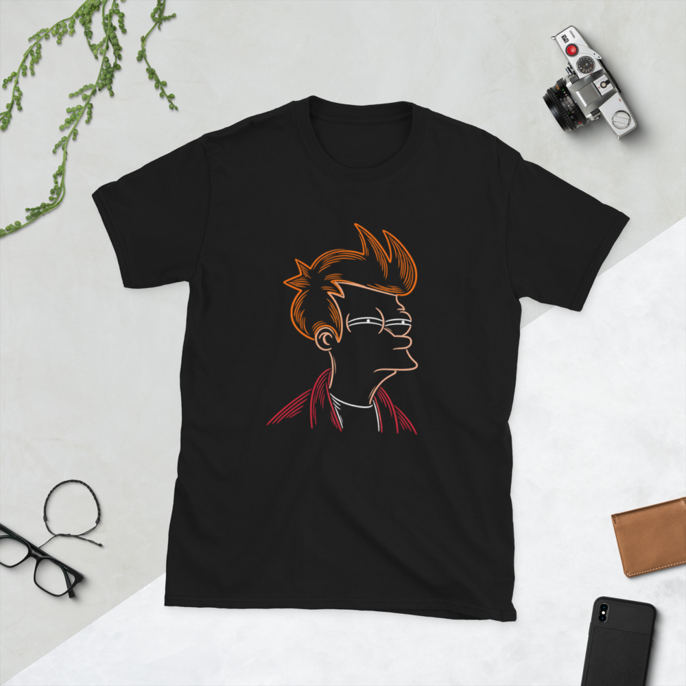 Fry Suspicious Short-Sleeve Unisex T-Shirt · Unisex / Black / S